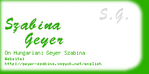 szabina geyer business card